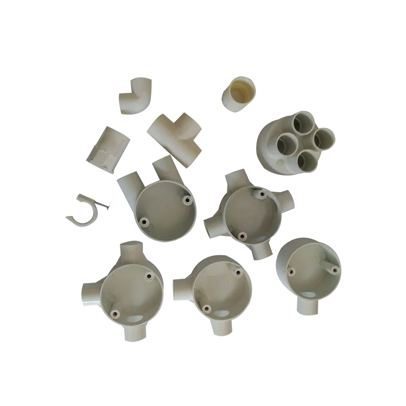 china manufacture upvc connectors joints Tee three way box PVC pipe fittings