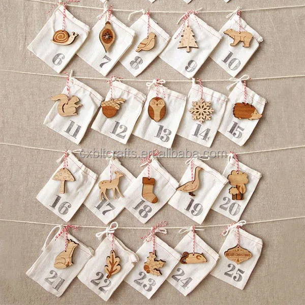 Handmade Christmas Ornament Wooden Advent Calendar