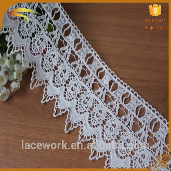 venice white eyelet pom pom embroidery cotton ladder decorative lace trim