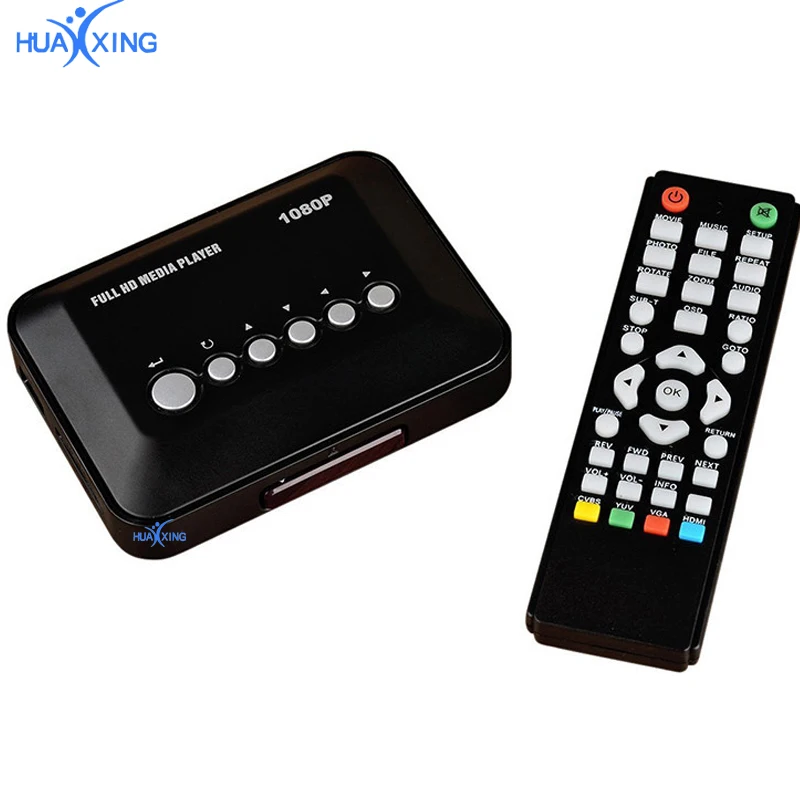 H.264 1080P Full HD медиаплеер с HD/VGA/AV/USB/YPBPR/SD/MMC слотом для карт алюминиевый корпус мини мультицифровой ТВ
