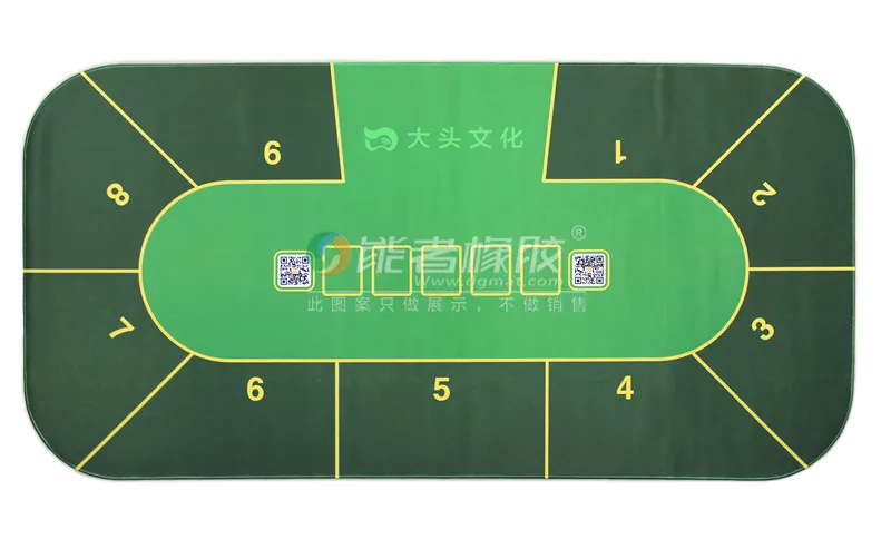 Big Sublimation Multi-Game Poker Mat Durable Stitching Poker Mat