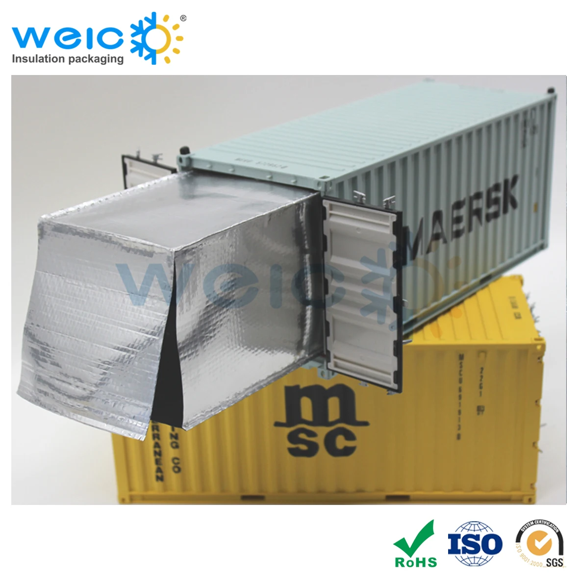 Aluminum Foil Thermal Insulated Cargo Container Liner to keep good condition
