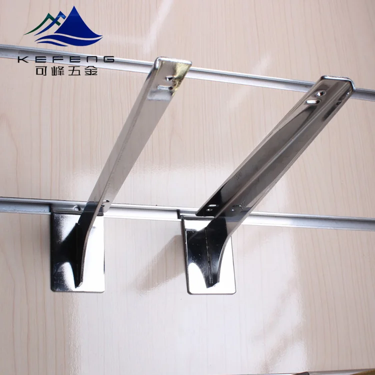 Slatwall chroming shelf brackets for MDF board