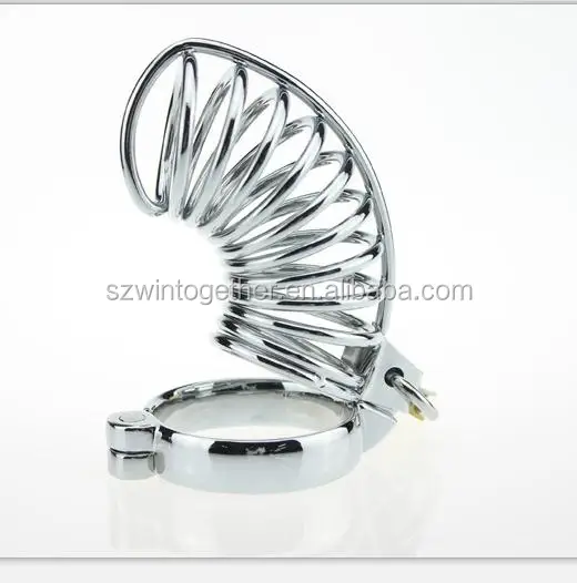 Metal chastity cage penis lock cage for male sex toy