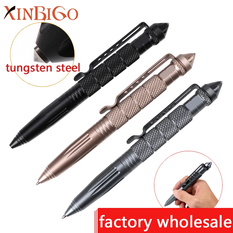 
High hardness tungsten steel tactical pen glass breaker women self defense pen 