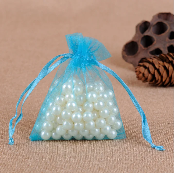 9x12 cm Wholesale Organza Bags Wedding Pouches Jewelry Packaging Bags Nice Gift Bag Mix Colors