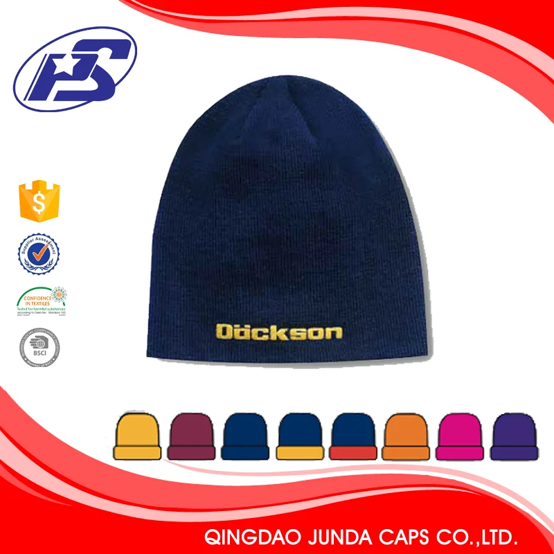 Fur simple and beautiful wholesale hat winter beanie with woven tags