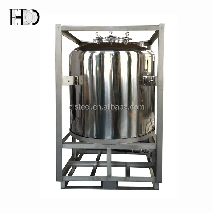 
stainless steel round ibc tank/tank container/tot tank 1000 liter 