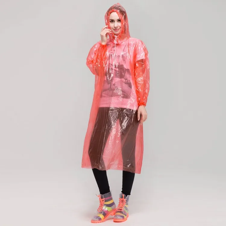 Germany Popular Clear Raincoat Women in Plastic Raincoats
