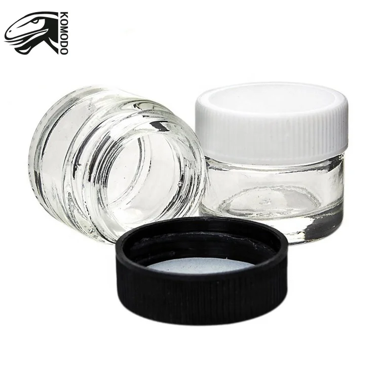 Wholesale Food Safety Jelly Jam 5ML 5G Airtight Glass Jar with Black Plastic Lid