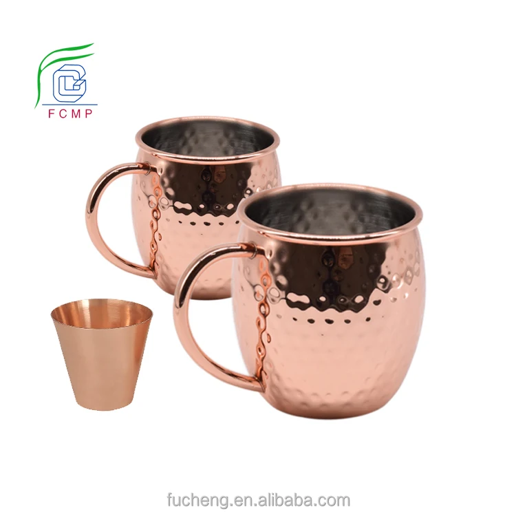 Amazon хит продаж 2017 100% чистой меди Московский мул кружка молотком комплект