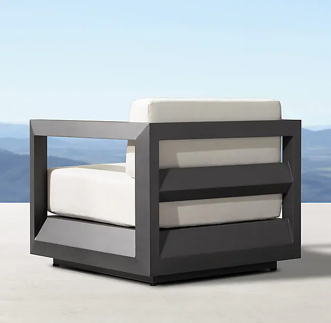 Good quality garden furniture simple design aluminum lounge chair