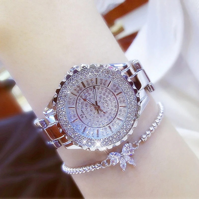 Women Watches 2019 Luxury Brand Ladies Dress Watches Stainless Steel Diamond Watch Quartz Clock Relogio Feminino