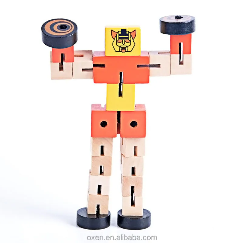 magic square cube transform mini wooden toy car