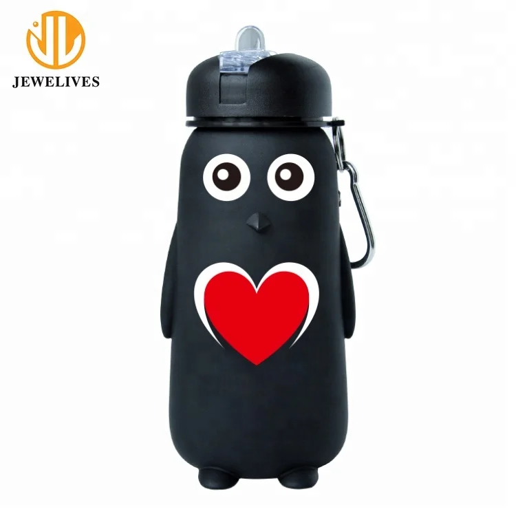 Lovely Penguin Top Sports Silicone Cheap Water Bottles For Kids