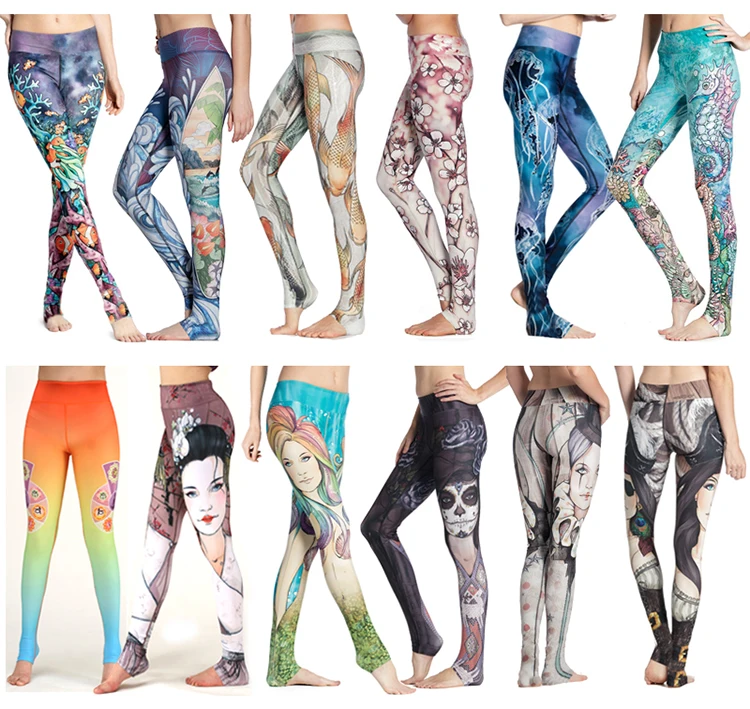 Растянуть на заказ Женская Спортивная Йога Леггинсы с логотип