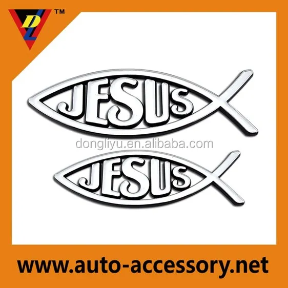 Кристиан продукты оптом Иисус рыбы chrome 3d автомобиля