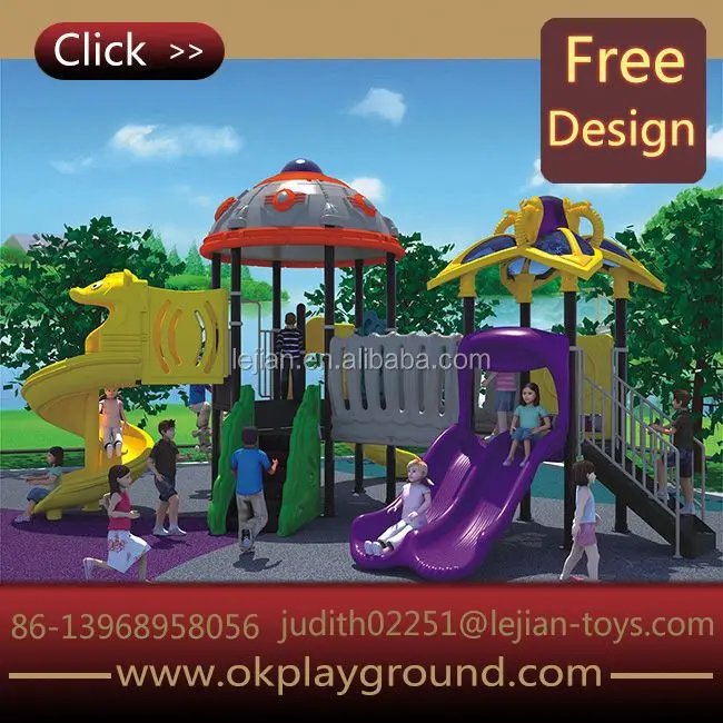 theme park plastic different shape kids outdoor playground equipment