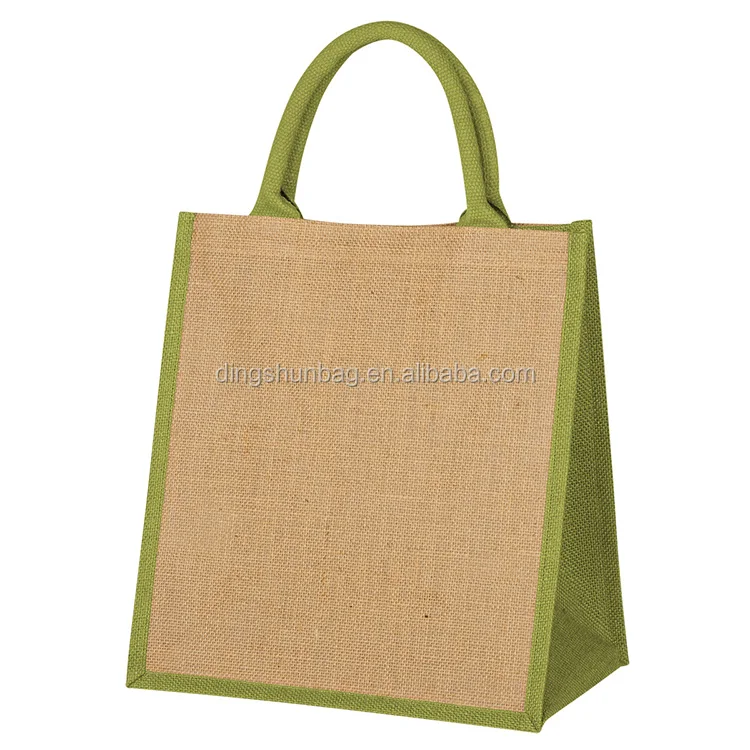 
China wholesale fashion cheap cosmetic Jute tote durable gift bag 