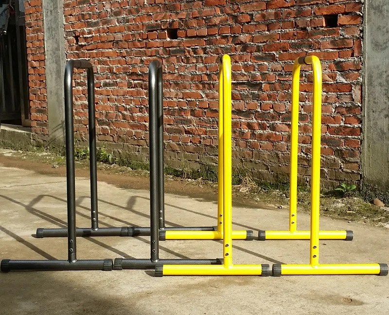 
High Quality Home Gym Fitness Equipment Black Yellow Parallel Bars For Kids 