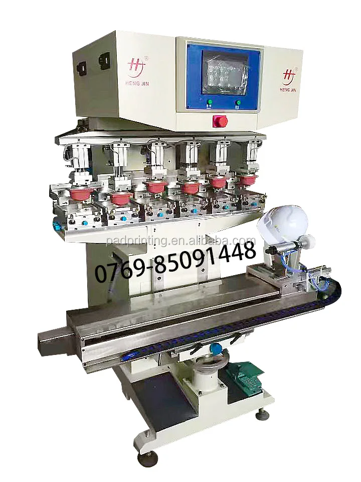 HP-300 FY 6 colors helmet Logo pad printing machine for safety products