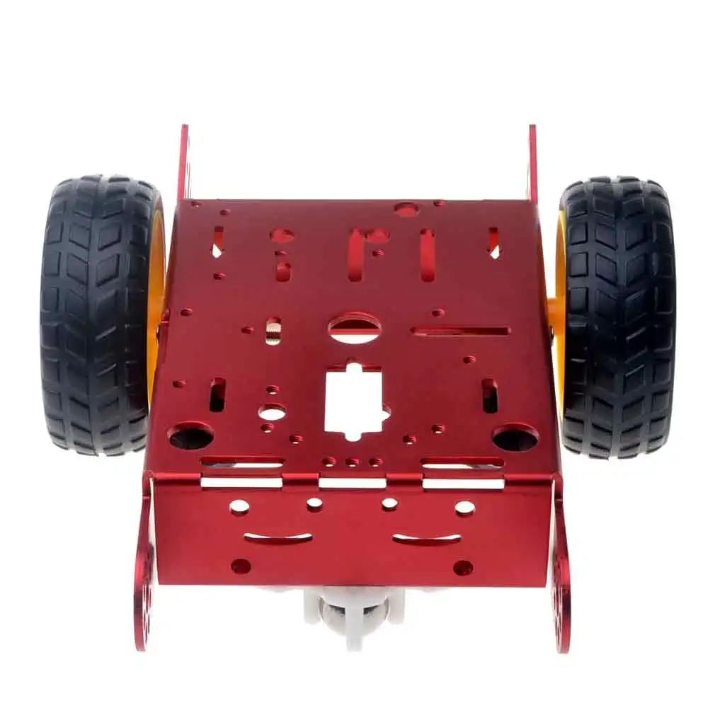 Red High quality Aluminum alloy Chassis 2WD Smart robot car chassis kit For DIY
