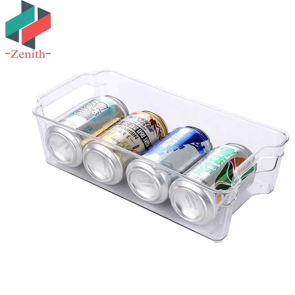 ZNF00002 Clear Plastic Stackable Fridge Organizer Storage  Bins for Kitchen Refrigerator Freezer Pantry and Cabinet
