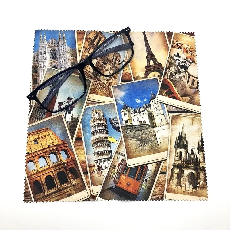 Hot Digital Printing Full Color Custom Microfiber Lens Cleaning Cloth For Cleaning Glasses