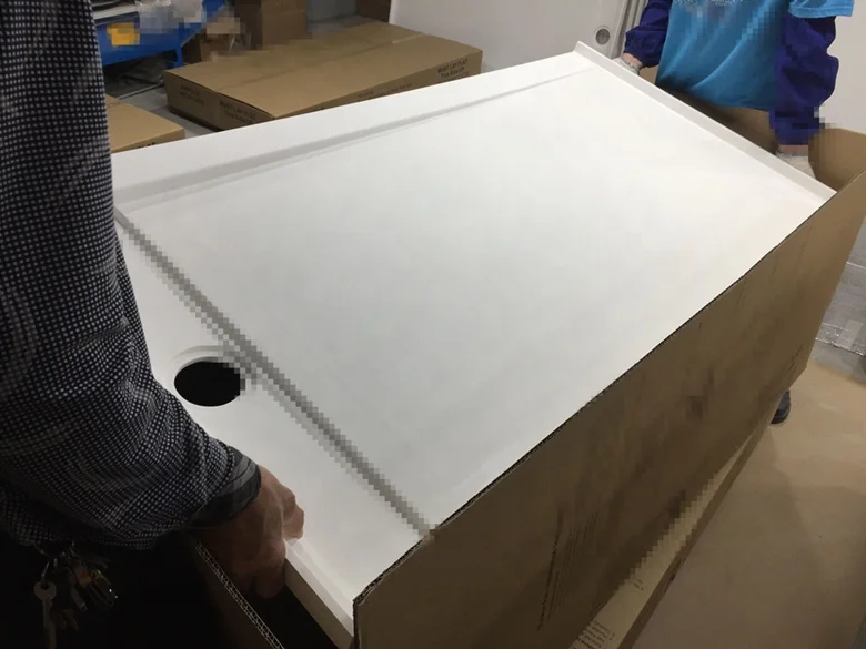 Поднос для душа с однотонной поверхностью поднос из искусственного литого камня матовая отделка ванной