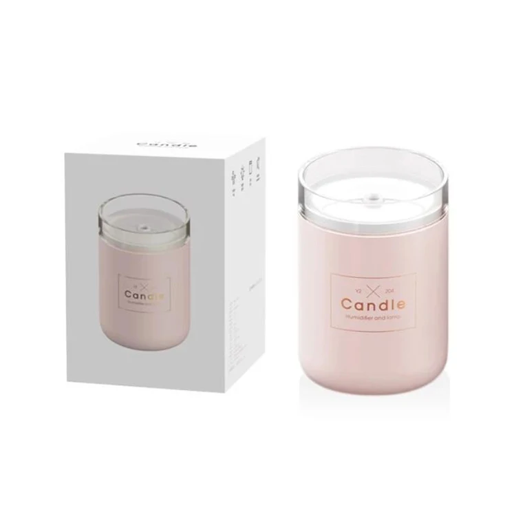 280ML Ultrasonic Air Humidifier Candle Romantic Soft Light USB Essential Oil Diffuser