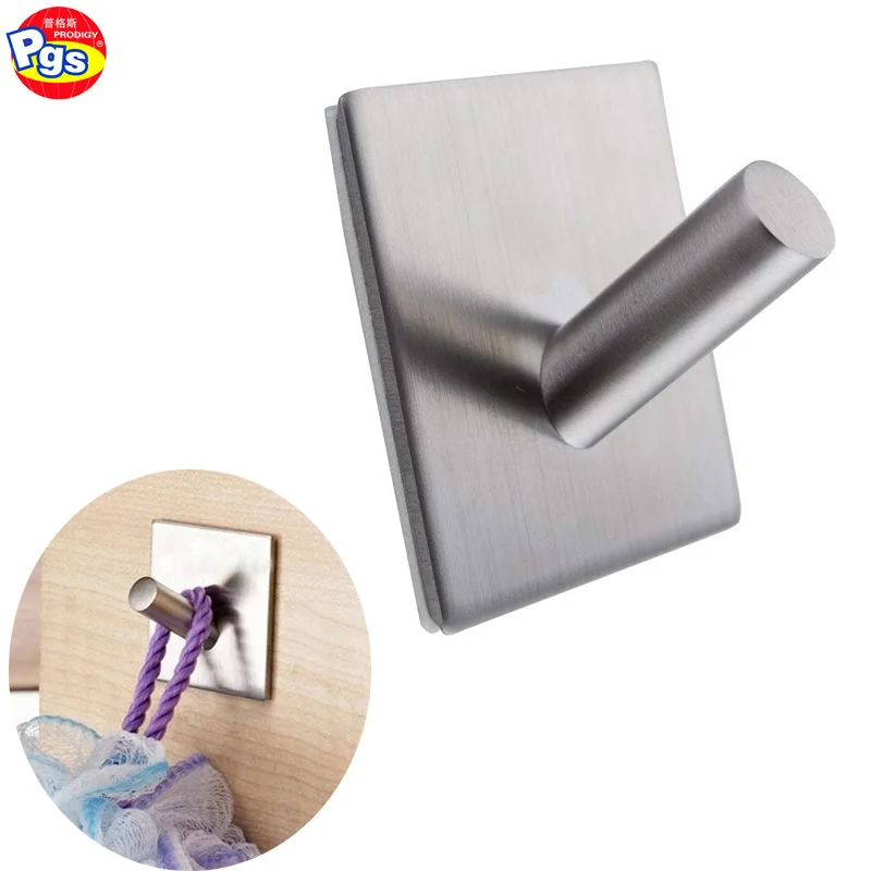 
Stainless steel adhesive hook towel hook Damage Free 5kg adhesive wall hook 