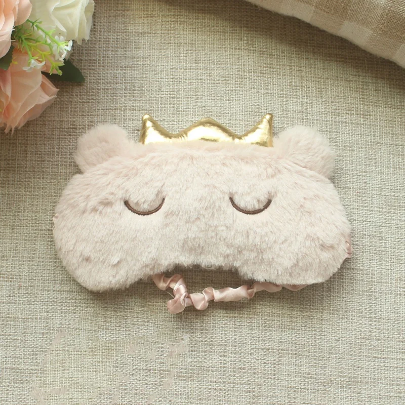 Cute Animal Eye Mask Plush Sleep Masks for Women Girls Kids
