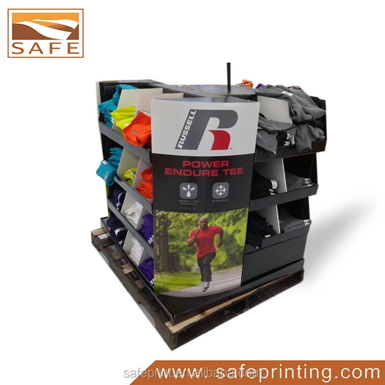 
Custom Paper Foldable Duracell Batteries Pallet Display Rack, Bag Display Rack in Supermarket, Clothes Display Rack For Kids 