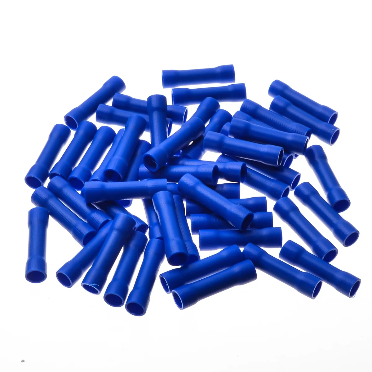 100Pcs 22-10 Splice Butt Insulated Car Audio Wire Connector Electrical Crimp Terminals Red Yellow Blue