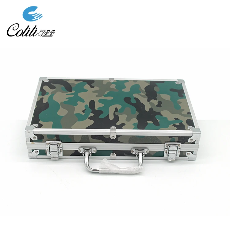 Promotional durable casino gaming set poker chips with aluminum case