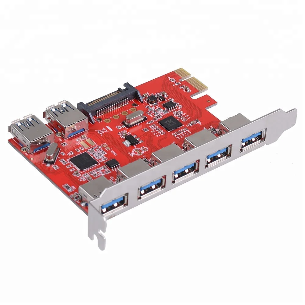 Panto 7 Port 5Gbps USB 3.0 2 Internal PCI-e PCI Express Expansion Card for Desktop
