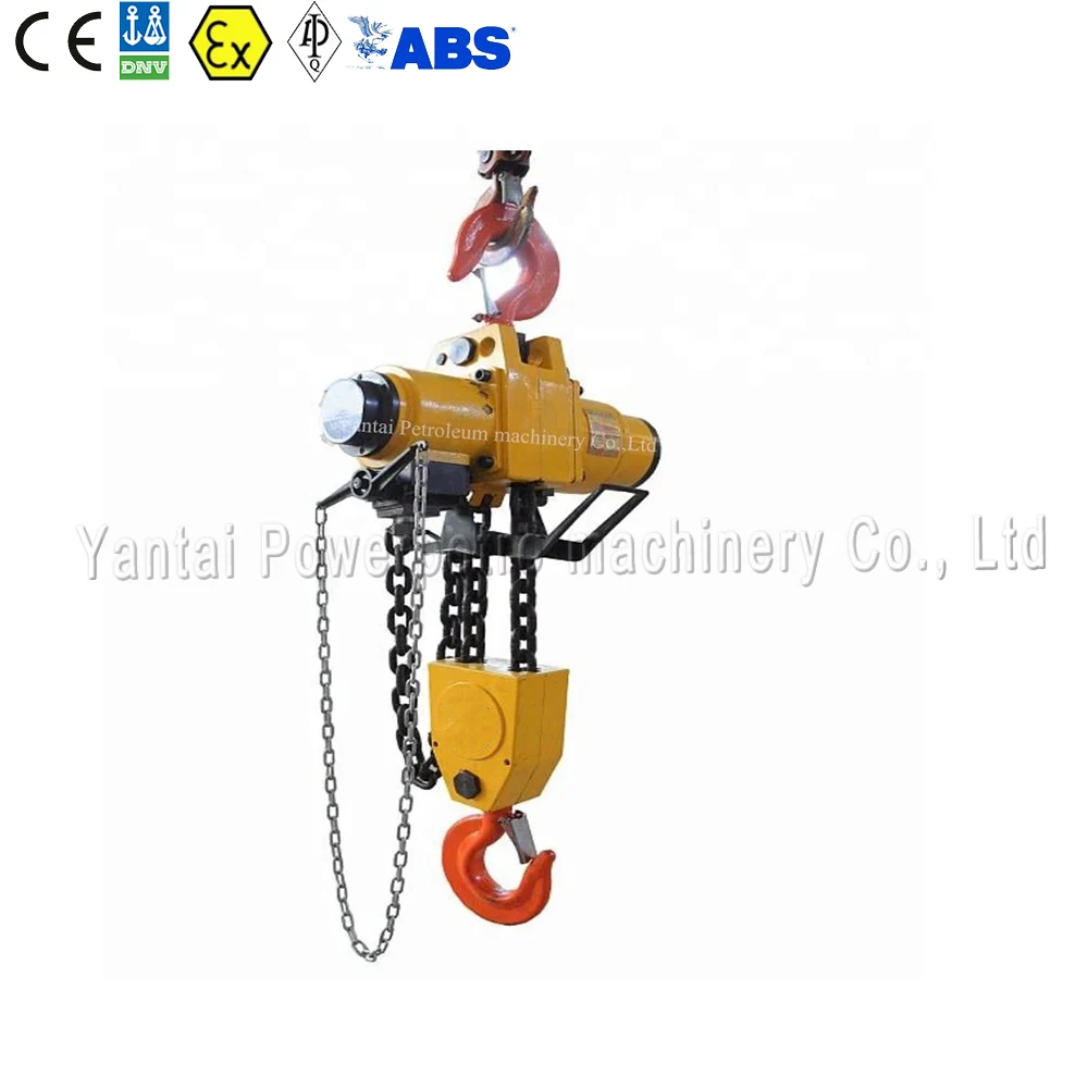 
1t-50t Pneumatic Chain Hoist Lifting Cargo Air Hoist Used for Mining 
