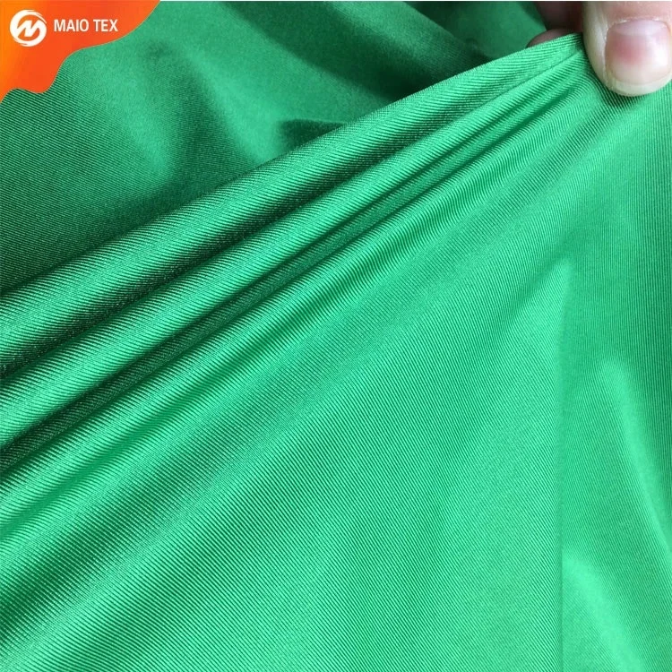 
green color shine 50D 40D warp knit swimming pool polyester lycra swimwear fabric 