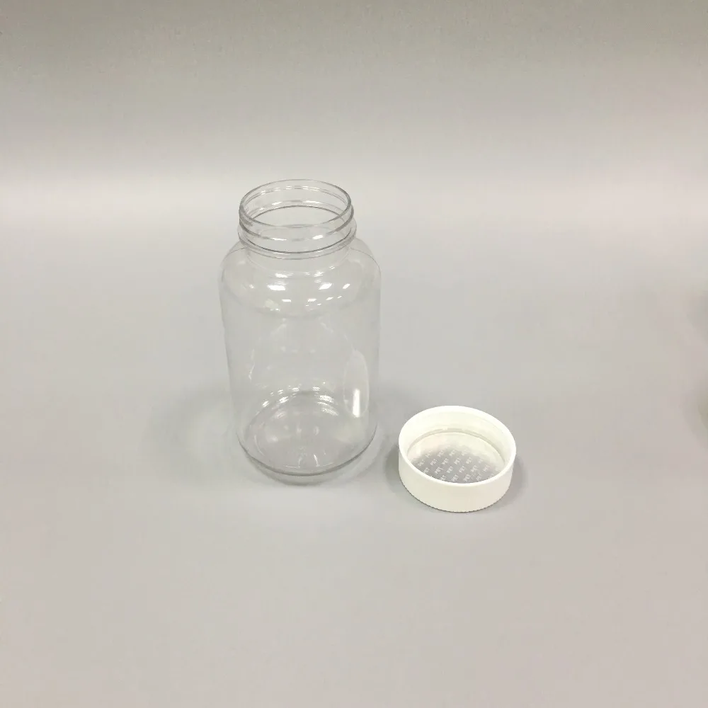 500ml Clear Transparent Boston Round PET Pharmaceutical Plastic Bottle for Medicine and Vitamin Packaging