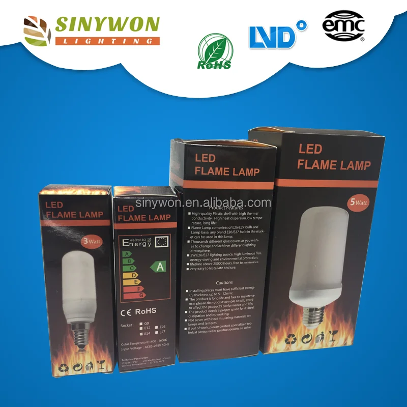 
2018 Hot-selling up-side-down creative led Flame Effect Bulb Fire Effect Led Light Led Flame Lamp 