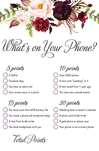 
Floral Bachelorette Party Games with Miss to Mrs Banner and Gold Dots 