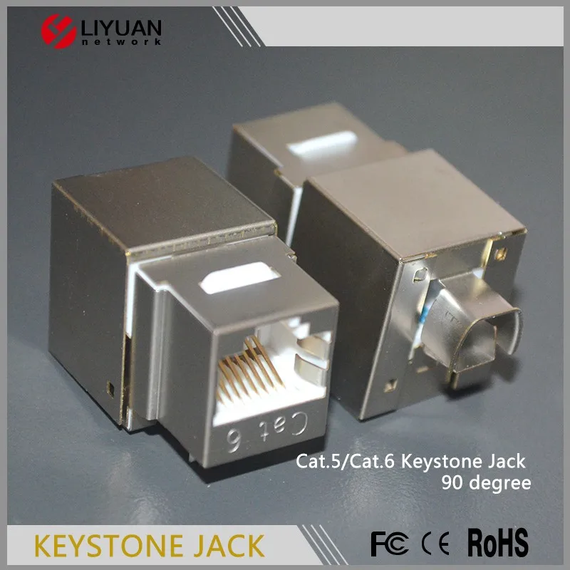 LY-KJ6-48 Цена Завода cat6 stp keystone jack RJ45 8p8c Keystone Jack
