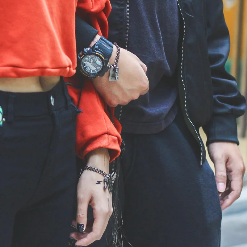 Maxhen88 Fitness Sports Bracelet ,Faith Belief ME VS ME Bracelet,Lock Dumbbell Bracelet for couple