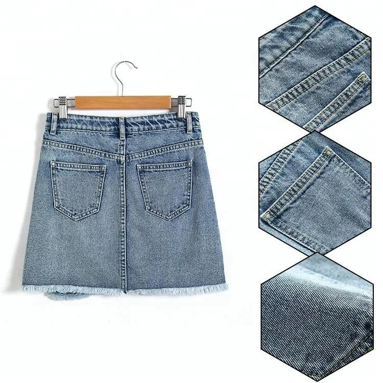 
Wholesale Fashion Casual mini a-line denim skirts for teen girls 