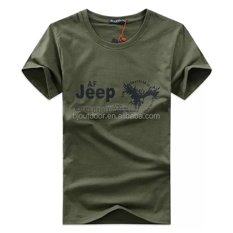 Green army t-shirt printing t-shirt promotional t-shirt from BJ Outdoor