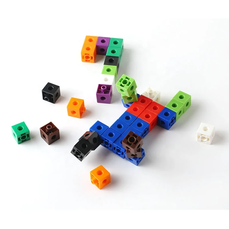 
100 pieces education building block connecting cube bricks toys distributors 