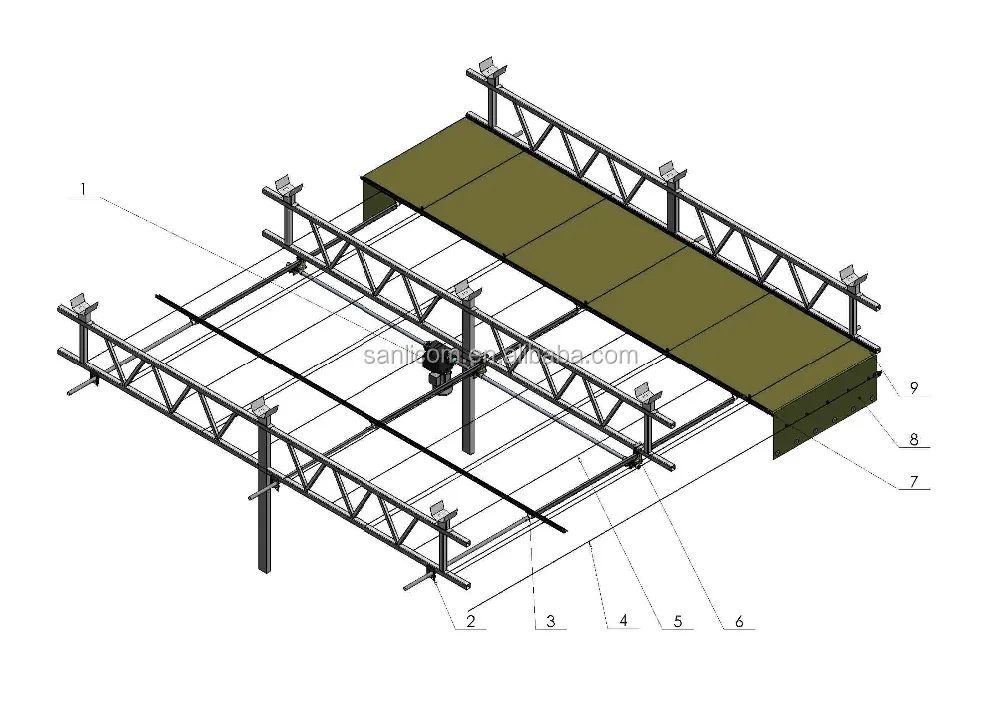 
Greenhouse Shading Rack and Pinion 