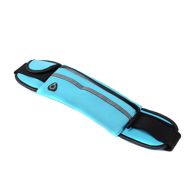 Waterproof soft polyester fitness sport running belt waist bag for cell phone money