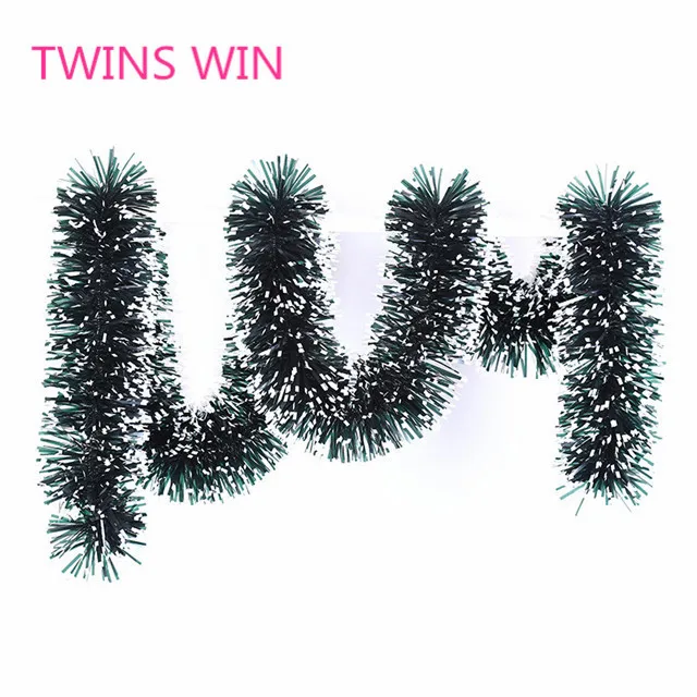 Factory price imported christmas tree ornaments cheap new green color plastic decorative christmas garland from china 027