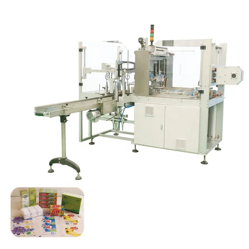 Automatic box overwrapping machine for perfume soap